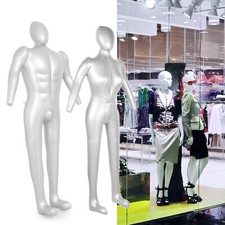 Female Male Inflatable Plastic Mannequin Full Body With Arm Retail Display Stand