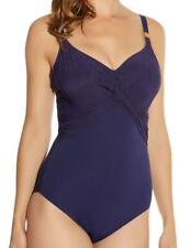 Fantasie Montreal Swimsuit Twist Front 32D 10 Underwired Bra Indigo Costume 5436