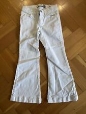 Gap girls long & lean white cream bootcut jeans age 7