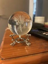 Tree Of Life Round Paperweight And Stand