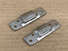 MGB MIDGET SPRITE HOOD FASTENING CATCH BRACKETS FOR WINDSCREEN TOP RAIL - CHROME
