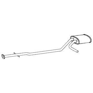 Centre exhaust pipe silencer - exhaust,