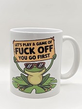 Funny frog mug rude office - funny,