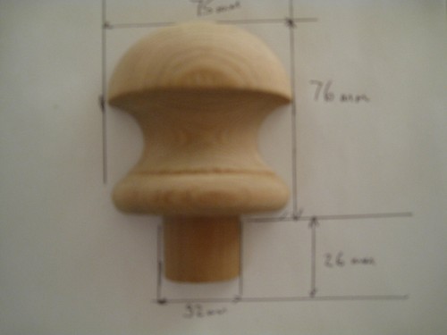 Mushroom newel post cap - post,