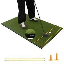 Golf Hitting Mat Real Feel Golf Practice Mat Artificial Turf Mat 5X3FT-Green