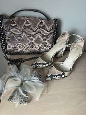 ALDO Python Snake shoes 6 Bag And Fascinator