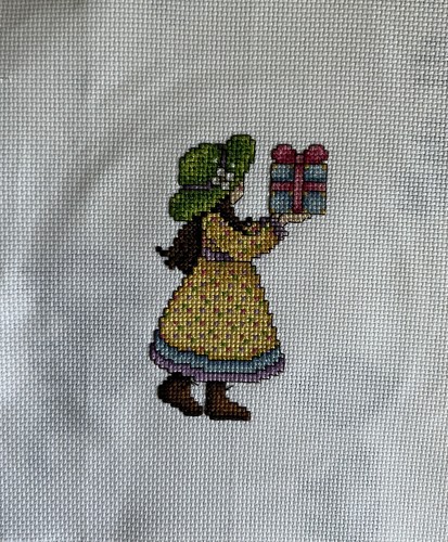 Completed cross stich tapestry - cross,