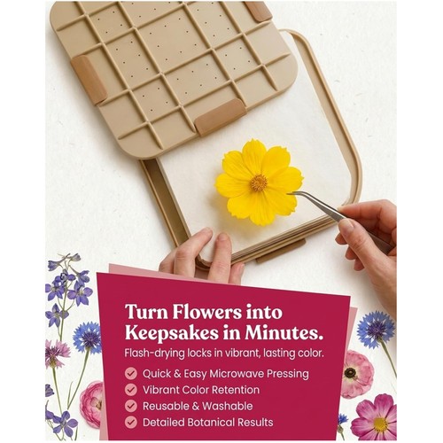 Portable flower press kit - flower,