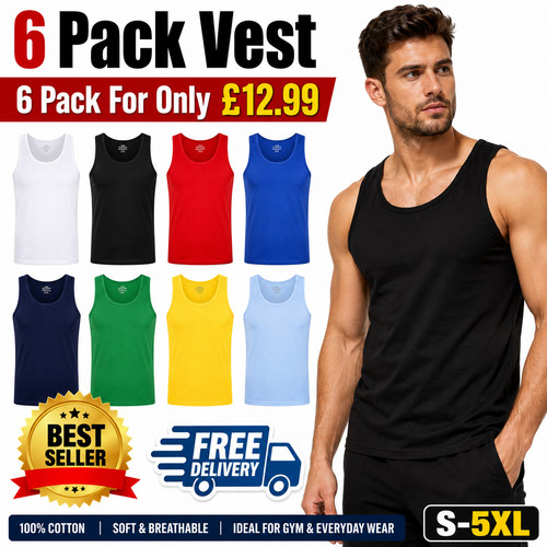 Pack men vest tops 100 - 6,