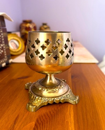 Vintage brass goblet - goblet, style