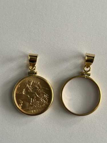 14k rolled gold pendant bezel - 14k,