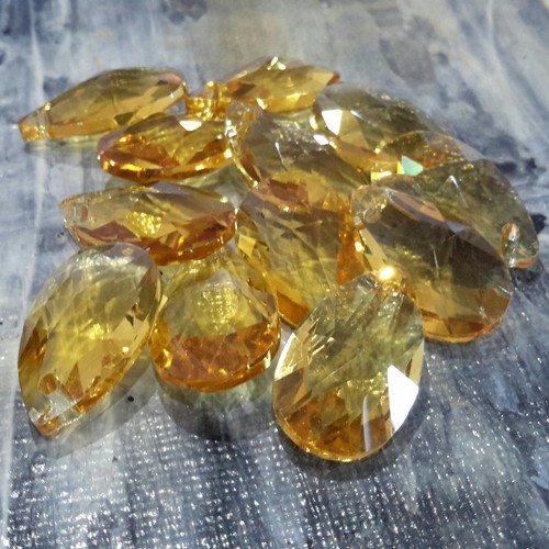 Faceted teardrop glass - teardrop,