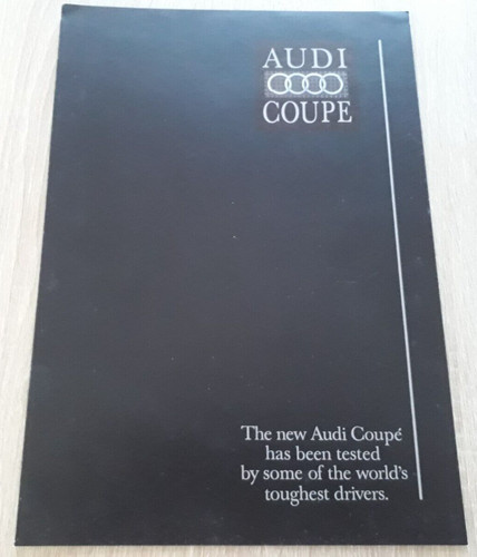 Audi coupe brochure - audi, c.1988