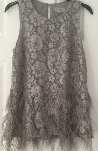 Coast marsha feather top grey - feather,