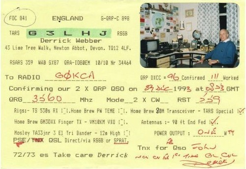 Amateur radio qsl card - radio, england