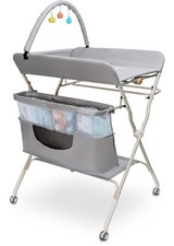 Baby Changing Table with Wheels, Folding Diaper Changing and Bath Station GOOZIE