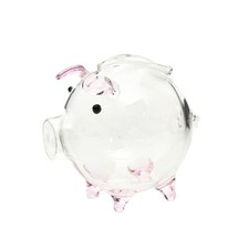 Handmade Piggy Money Bank Multi-purpose Glass Money Jar  Gift