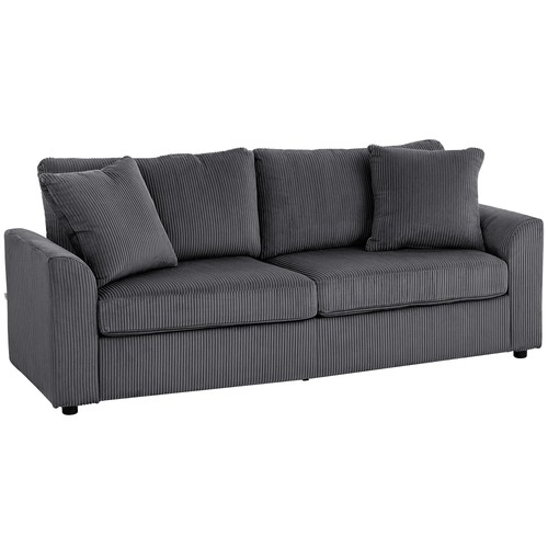 Three seater corduroy sofa - corduroy,