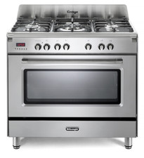 DeLonghi DVRS 916-DF/SS 90cm Single Cavity Dual Fuel Range Cooker
