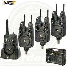 NGT Dynamic MK2 3+1 Carp Fishing Wireless Bite Alarm Set 3x Alarms + 1x Receiver