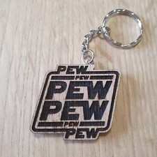 Lasercut wooden keyring