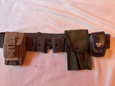 Military/Survival Style Mens Belt 3 x pouches ( Victorinox vintage Sheath case)