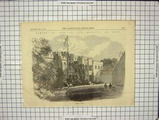 Original Old Antique Print