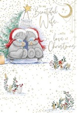 Me to You Tatty Teddy Christmas Card For My Beautiful Wife