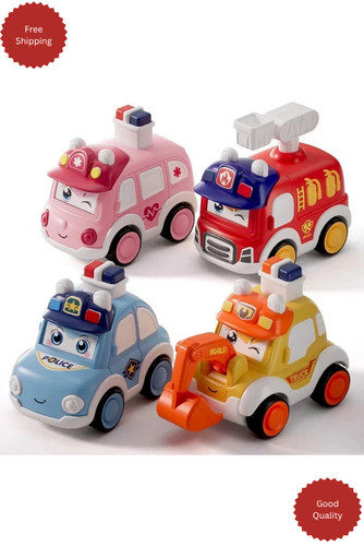 Toddler toy cars 4pcs - cars,, press