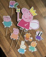 Peppa Pig cake topper and Cake Charms