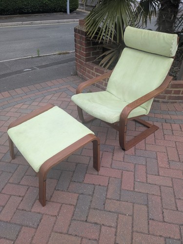 Ikea poang chair - chair, footstool
