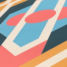 Retro Chic Vinyl Wallpaper Red