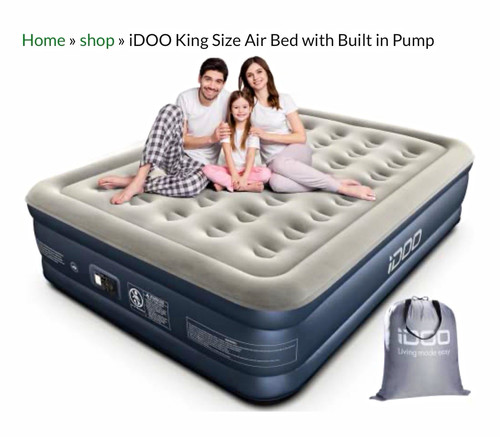 Idoo king air bed mattress - king,