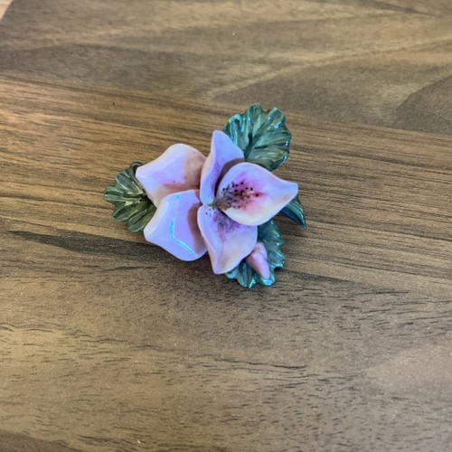Porcelain flower brooch - brooch, pin