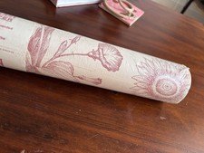 Vintage Sanderson Pink Floral Wallpaper x 1 New Roll Made in England