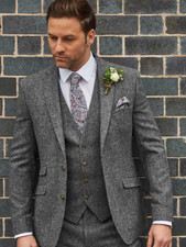 Torre Grey Tweed 2 Piece Suit