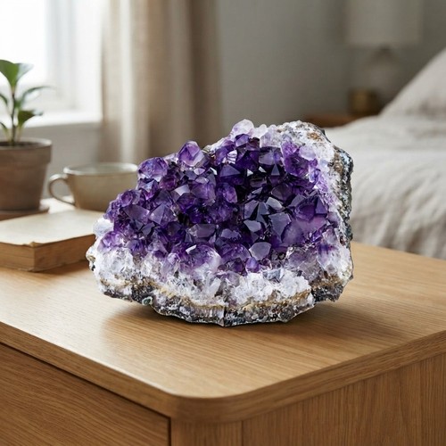 Amethyst geode crystal cluster - amethyst,