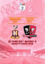 BRADFORD CITY v EXETER CITY 29 November 2025 EFL League One FAN edition