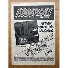 KILLING JOKE HA! POSTER SIZED original music press advert from 1982 - printed on