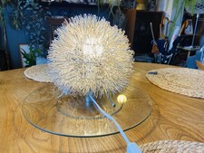 Spiky Urchin Atomic Retro Table Lamp Silver Spaceage Sputnik Modernist Hedgehog 