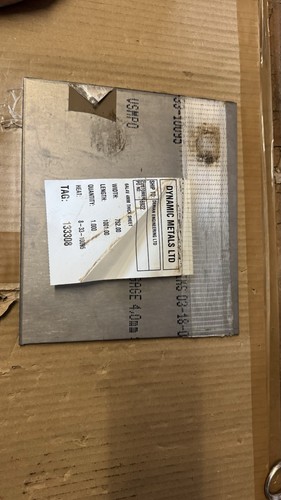 Titanium plate 4mm thick - gr,