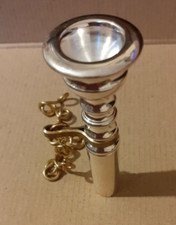 Silver plated bugle mouthpiece - bugle,