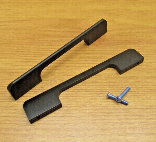 Black door handles wardrobe - black,
