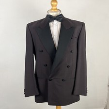 Marks & Spencer Dinner Jacket Blazer Men's 40R Burgundy Tuxedo Double Breasted