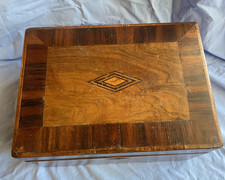 Antique Walnut work box for