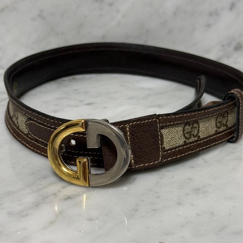 Gucci belt brown leather - brown, gg