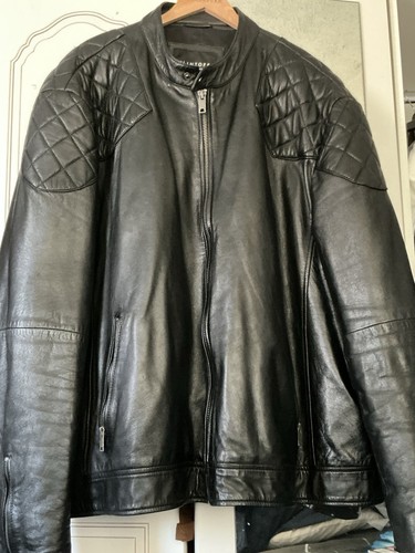 Leather biker jacket - leather,
