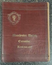 Manchester United Football club executive restaurant real leather A4 menu holder