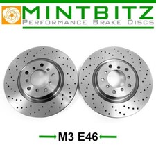 BMW M3 E46 01-07 Drilled Performance Front Brake Discs 325mm