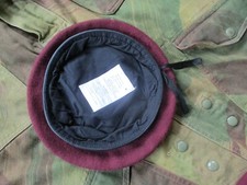 PARACHUTE REGIMENT & AIRBORNE FORCES issue MAROON BERET leather band 59CM used